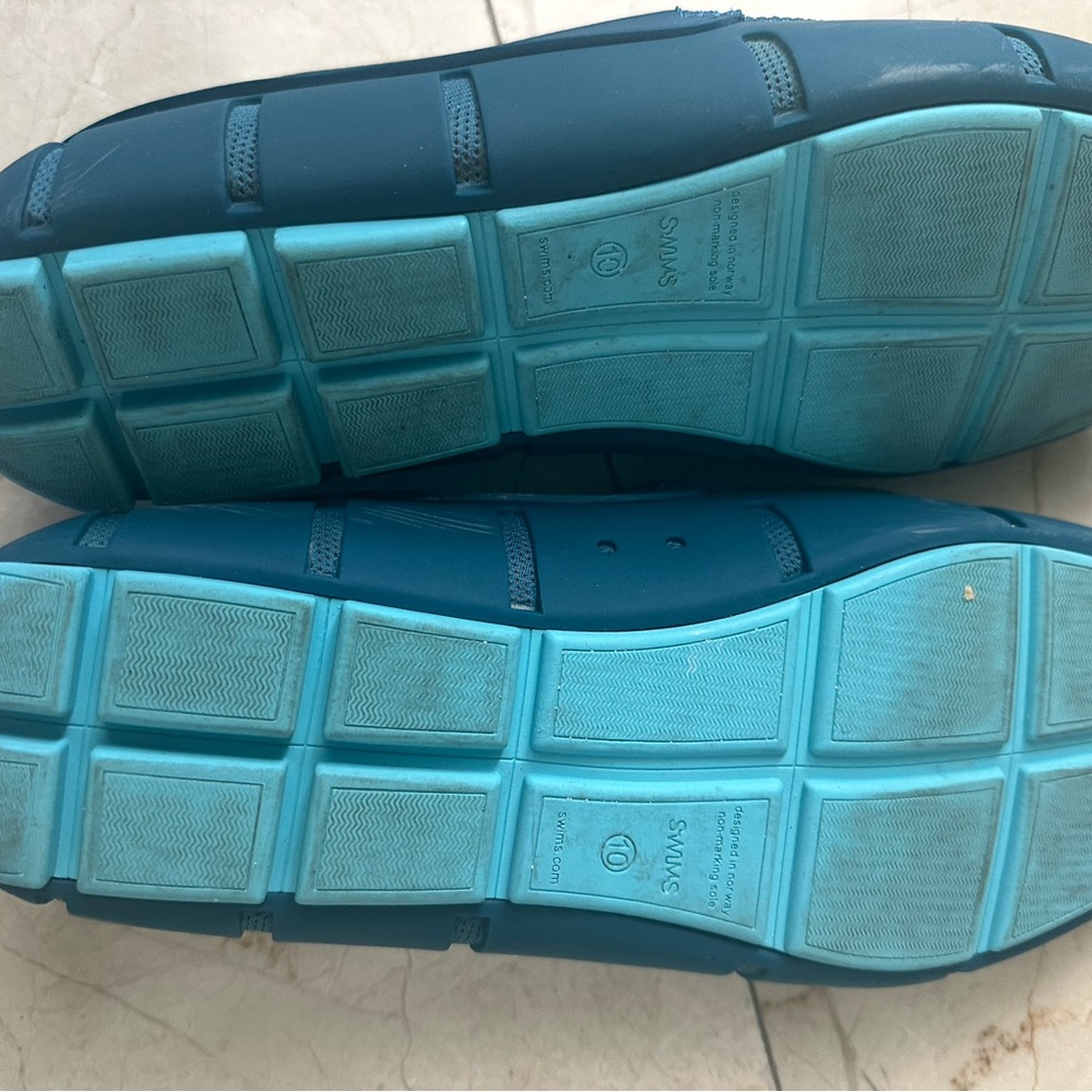 Swims Lux Knit Driver Waterproof Penny Loafers Yacht Shoes Fjord Blue US 10 GUC - Picture 7 of 8